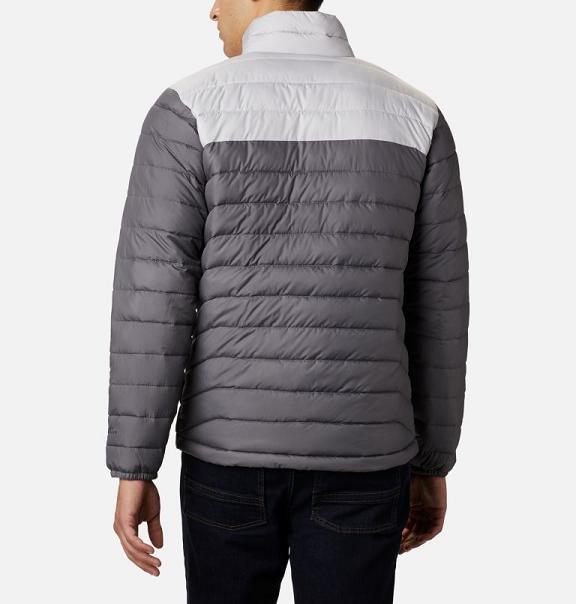 Columbia Powder Lite Insulated Jacket Grey For Men's NZ94561 New Zealand